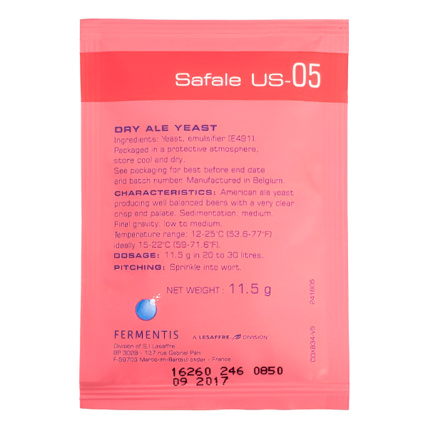 red packet of us-05 yeast. 11.5g
