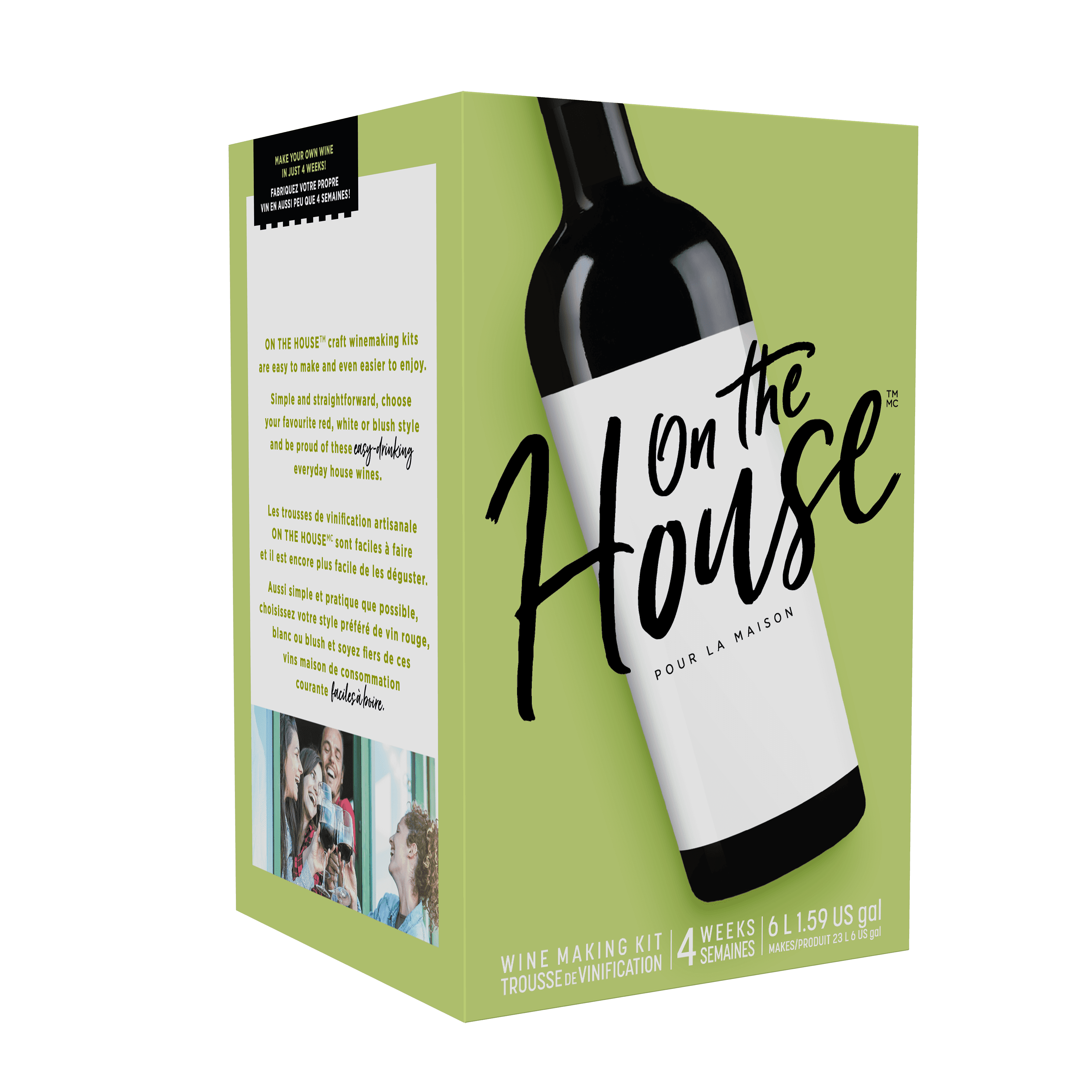 4 WEEK WINE KITS - Cabernet Sauvignon - Red On The House Wine Kit