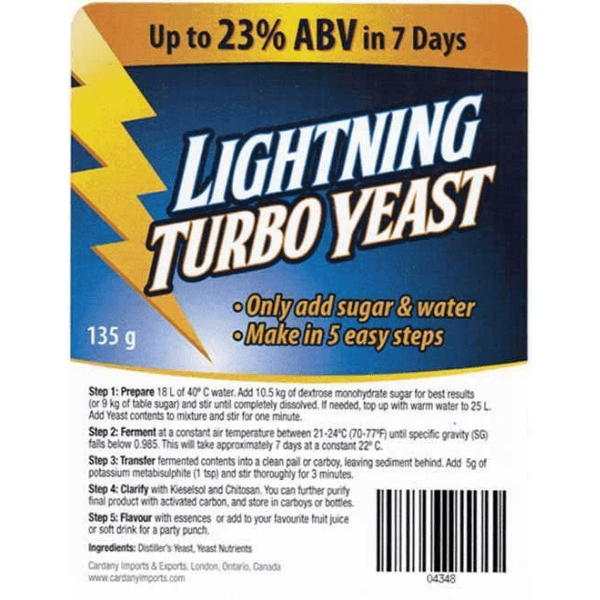TURBO YEASTS - Lightning Turbo Yeast