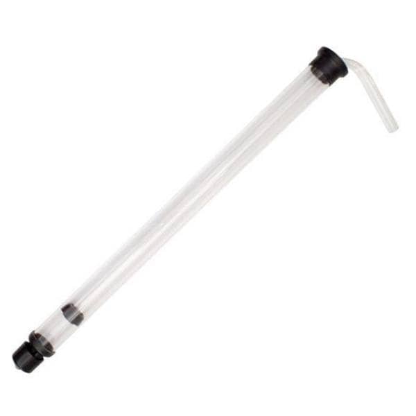 Large clear plastic auto siphon. 1/2"