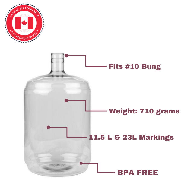 23 Liter PET carboy in canada