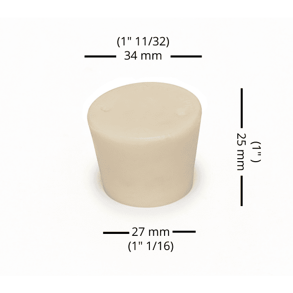 BUNGS - #6.5 Rubber Bung Solid