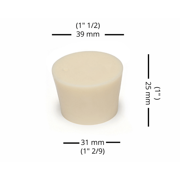 BUNGS - #7.5 Rubber Bung Solid