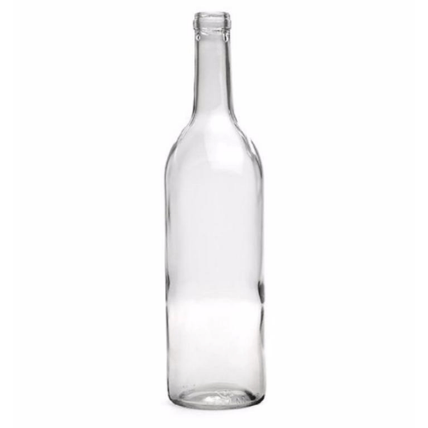 BOTTLES - 750ml Glass Clear Bordeaux Bottle - Case Of 12