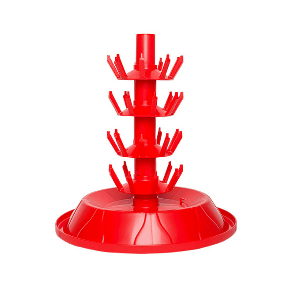 Red bottle tree. Holds 36 bottles.