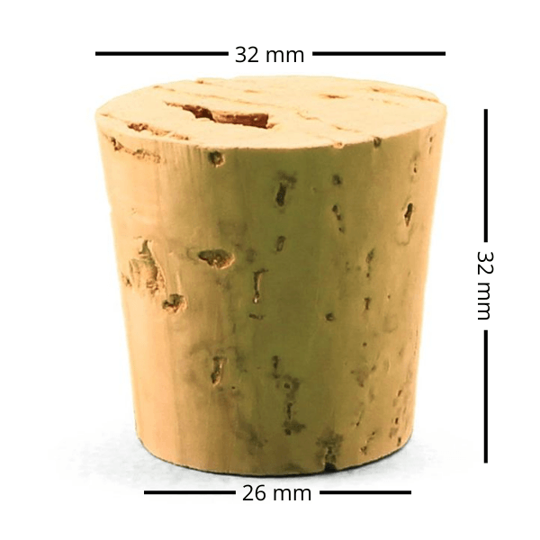 TAPERED CORKS - #14 Tapered Wine Cork - Gallon Jug Size