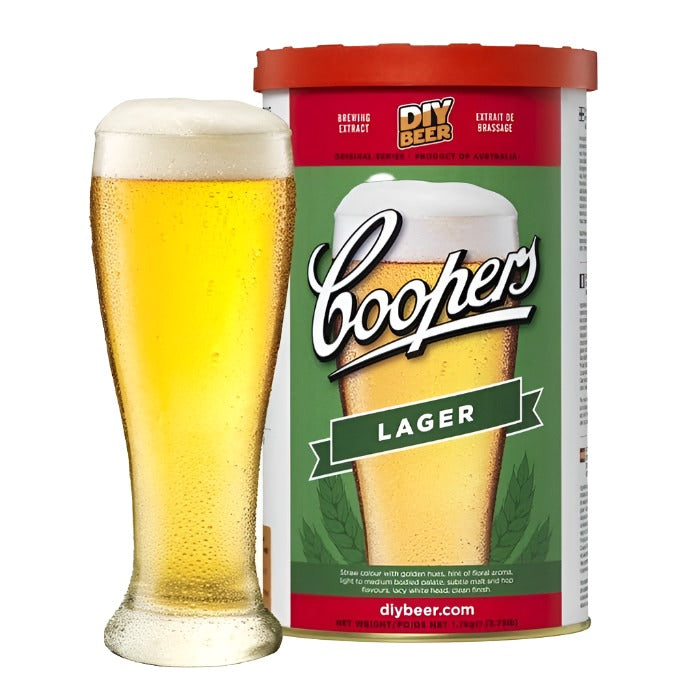 coopers lager beer kit with beer glass