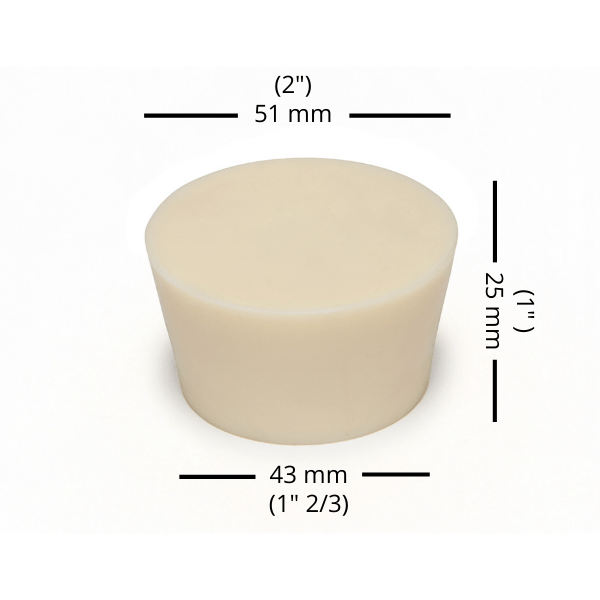 #10 rubber bung sizing