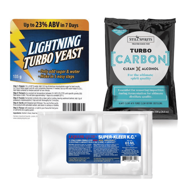 Turbo Triple Pack - Turbo Yeast, Turbo Carbon & Super Clear.